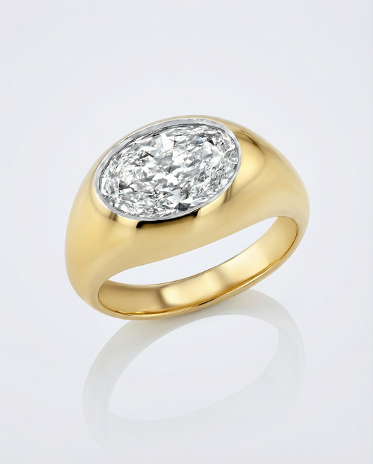 The Roma Oval Diamond Ring