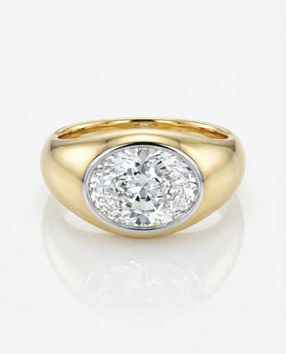 The Roma Oval Diamond Ring