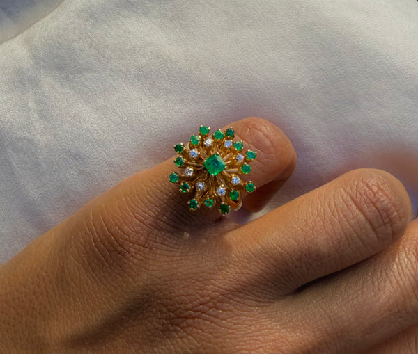 Emerald Starburst, Mid-Century Inspired