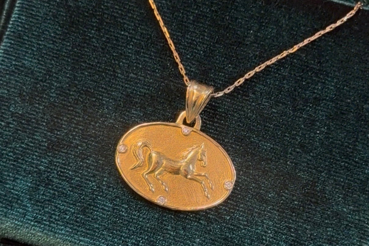 Gold Horse Pendant 