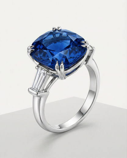 The Imperia Oval Blue Sapphire Ring